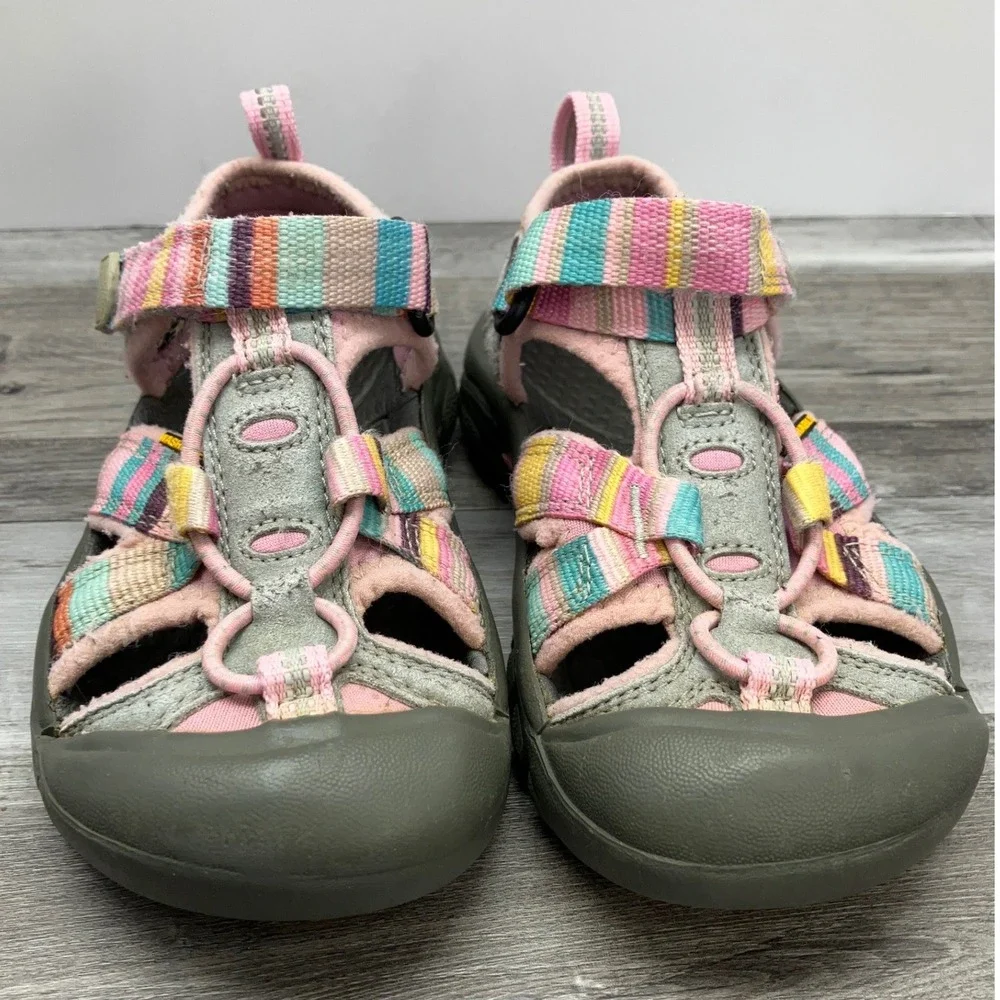 KEEN Newport H2 Kids Pink Striped Washable Water Sandals Size 10 US 1014935 - Picture 3 of 7